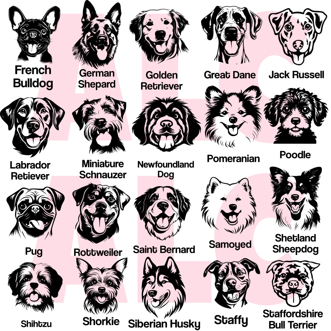 Personalised Acrylic Dog Breed Bauble