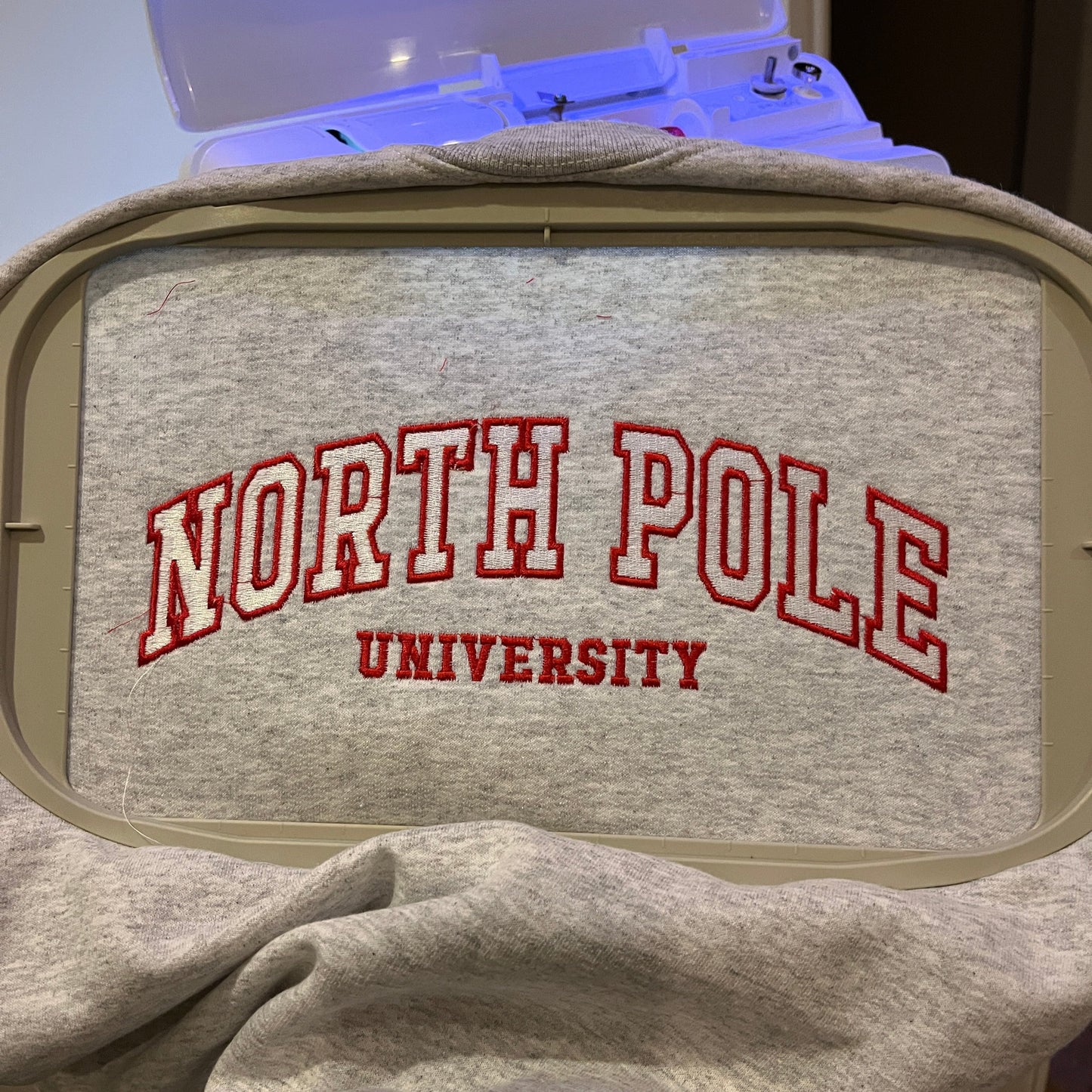 North Pole University Embroidered Sweatshirt