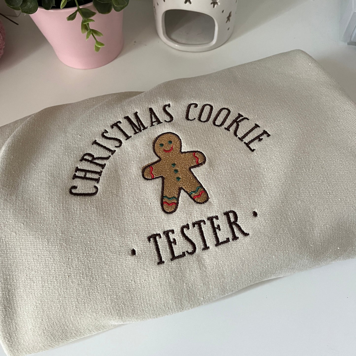 Christmas Cookie Embroidered Sweatshirt