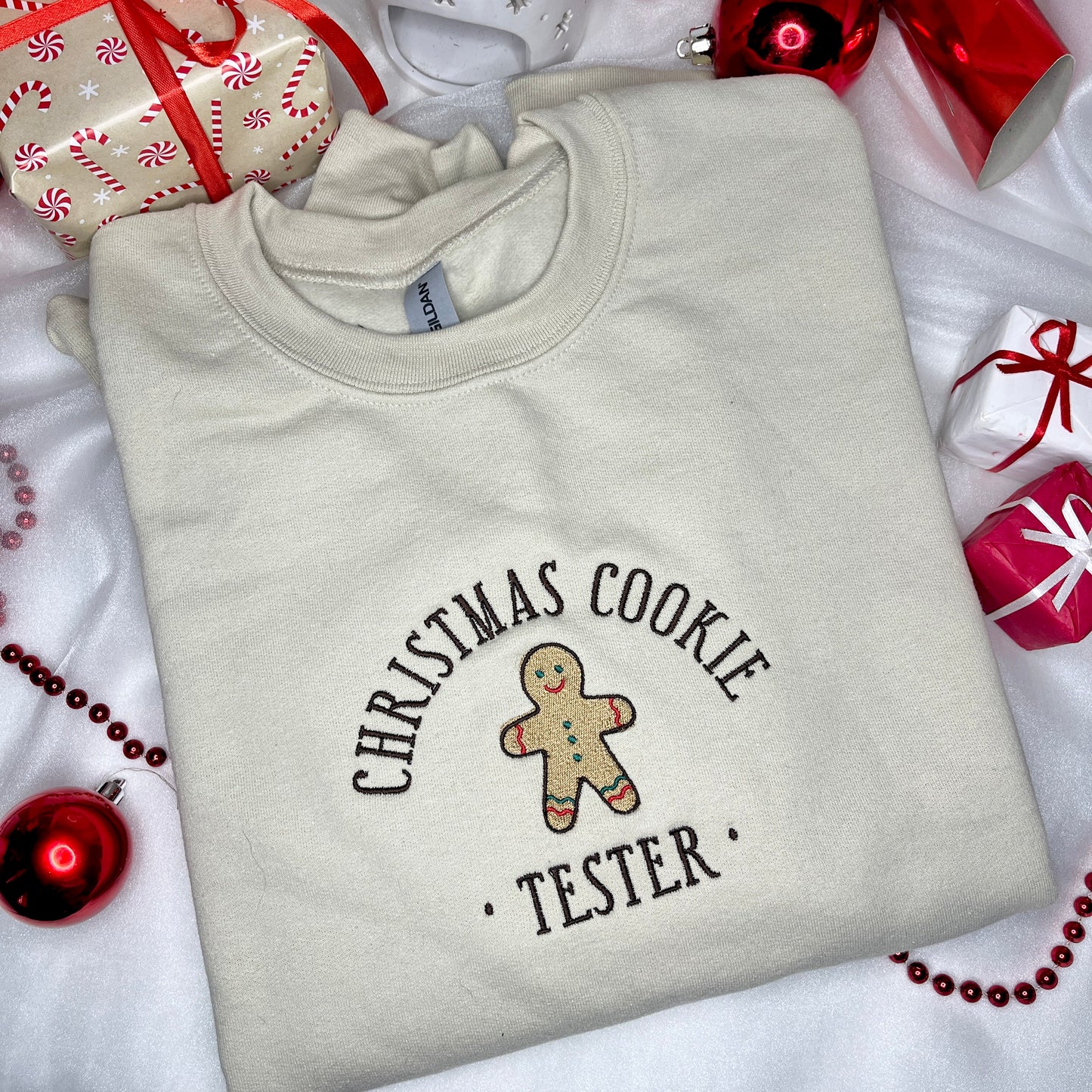 Christmas Cookie Embroidered Sweatshirt