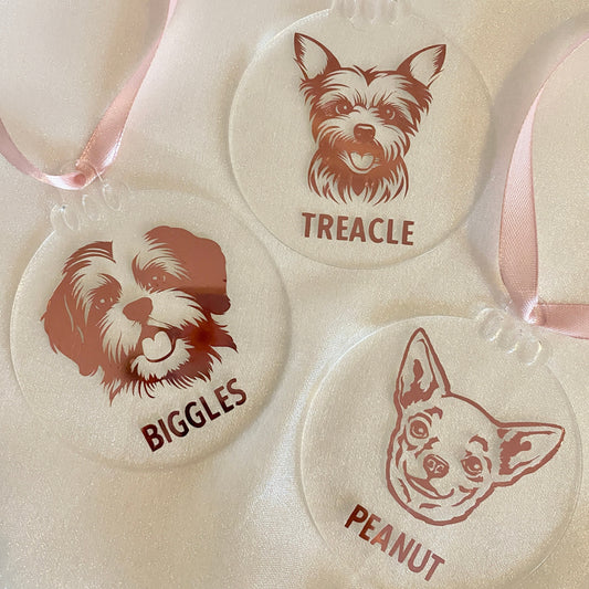 Personalised Acrylic Dog Breed Bauble