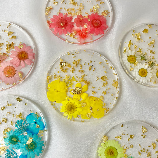 Resin Flower Petal Coaster