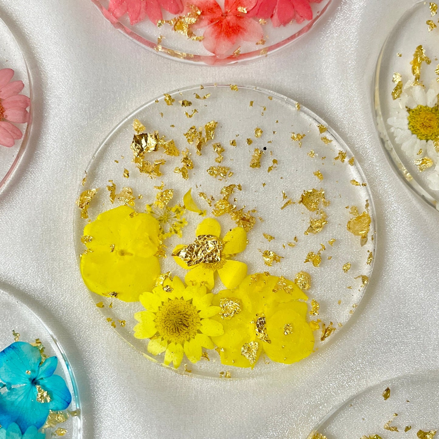 Resin Flower Petal Coaster