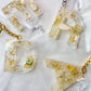 Initial Floral Resin Keyring with Foil