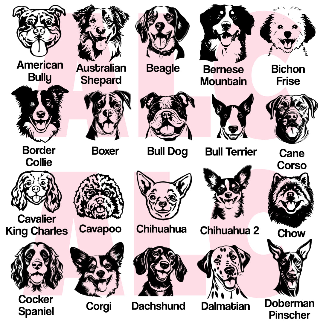 Personalised Acrylic Dog Breed Bauble