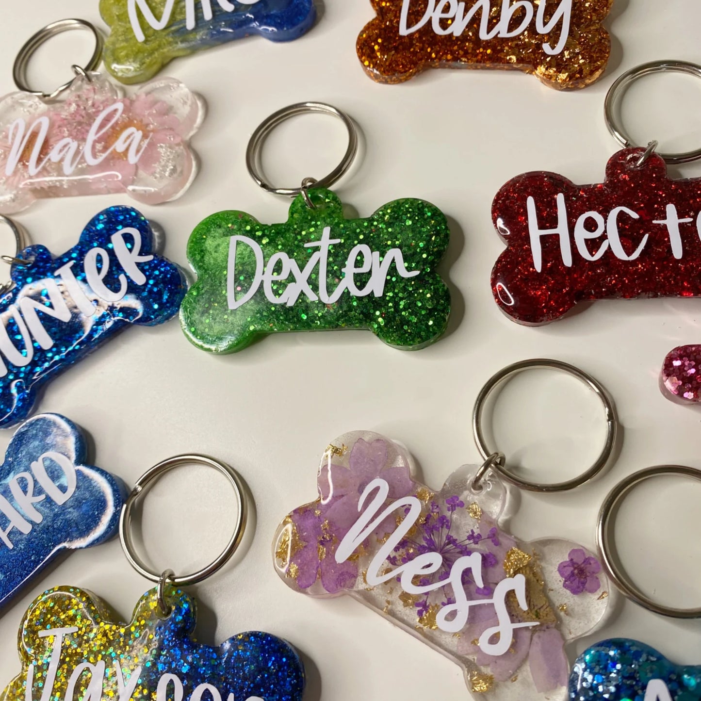 Personalised Resin Dog Name Tag